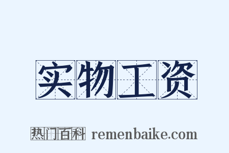 实物工资是什么意思的图片